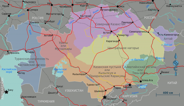 Транспортные артерии, связывающие Казахстан с государствами-соседями 