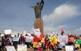 В Бишкеке прошел феминистский марш против насилия и дискриминации