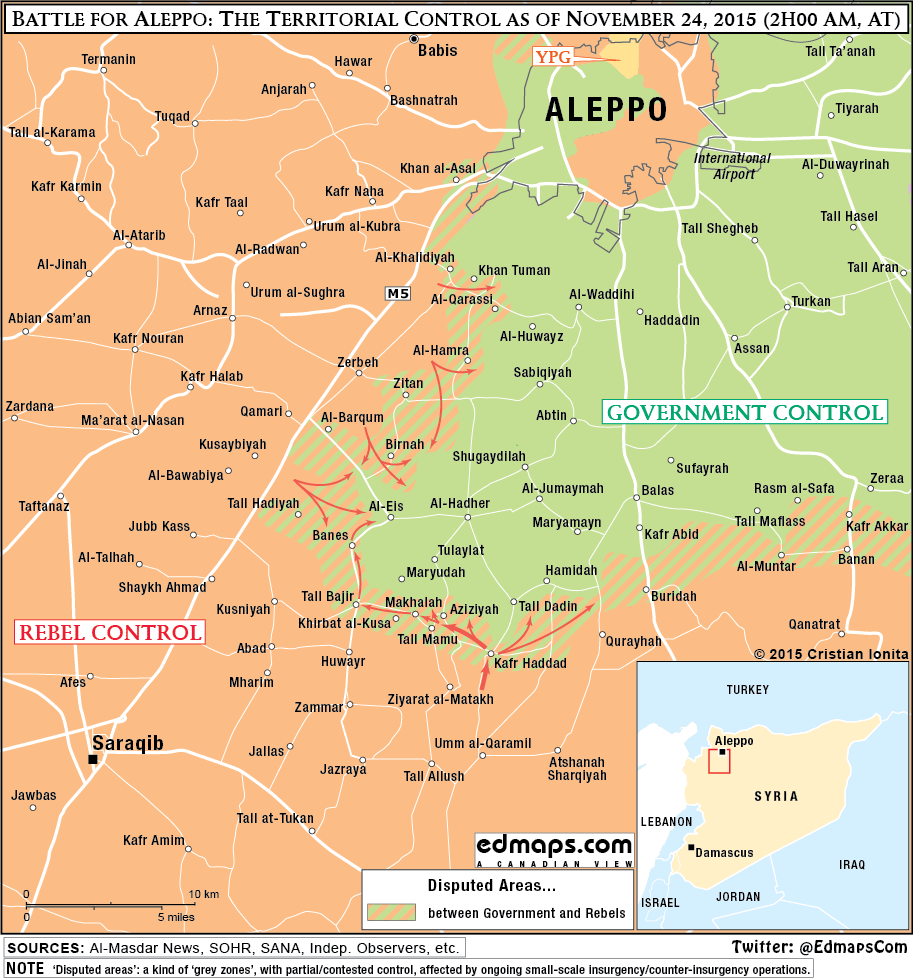 Боевые действия в Сирии (район Алеппо)