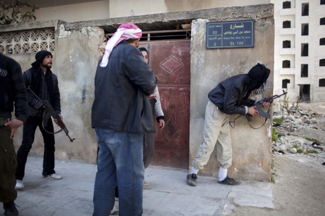 Террористы на улицах Идлиба