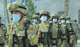 Узбекские военные выходят на таджикско-афганскую границу
