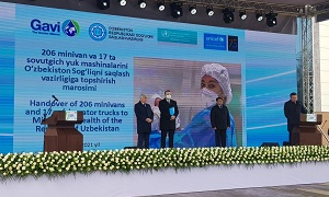 ЮНИСЕФ передал Узбекистану 223 автомобиля для транспортировки вакцин