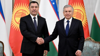 Садыр Жапаров провел переговоры с Шавкатом Мирзиёевым